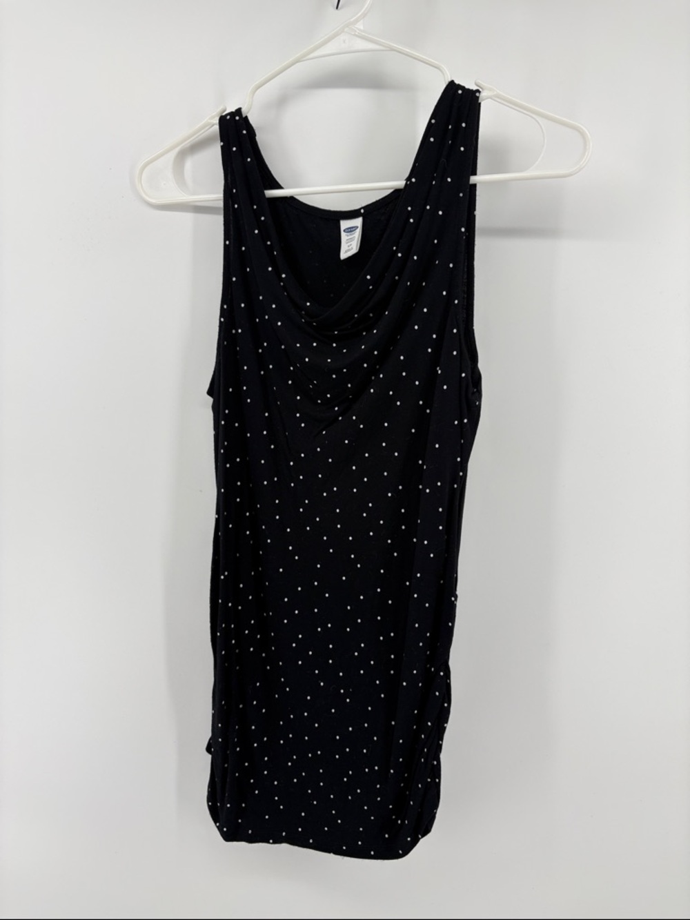 Old Navy Black Tank Top with White Dot Print